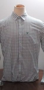 🍁American Eagle plaid button-up shirt